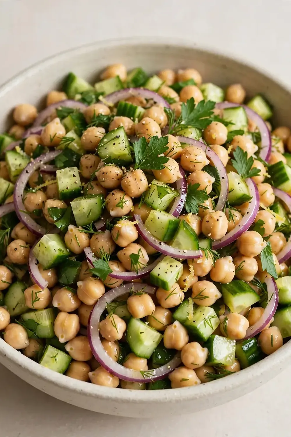 Chickpea and Cucumber Cold Salad