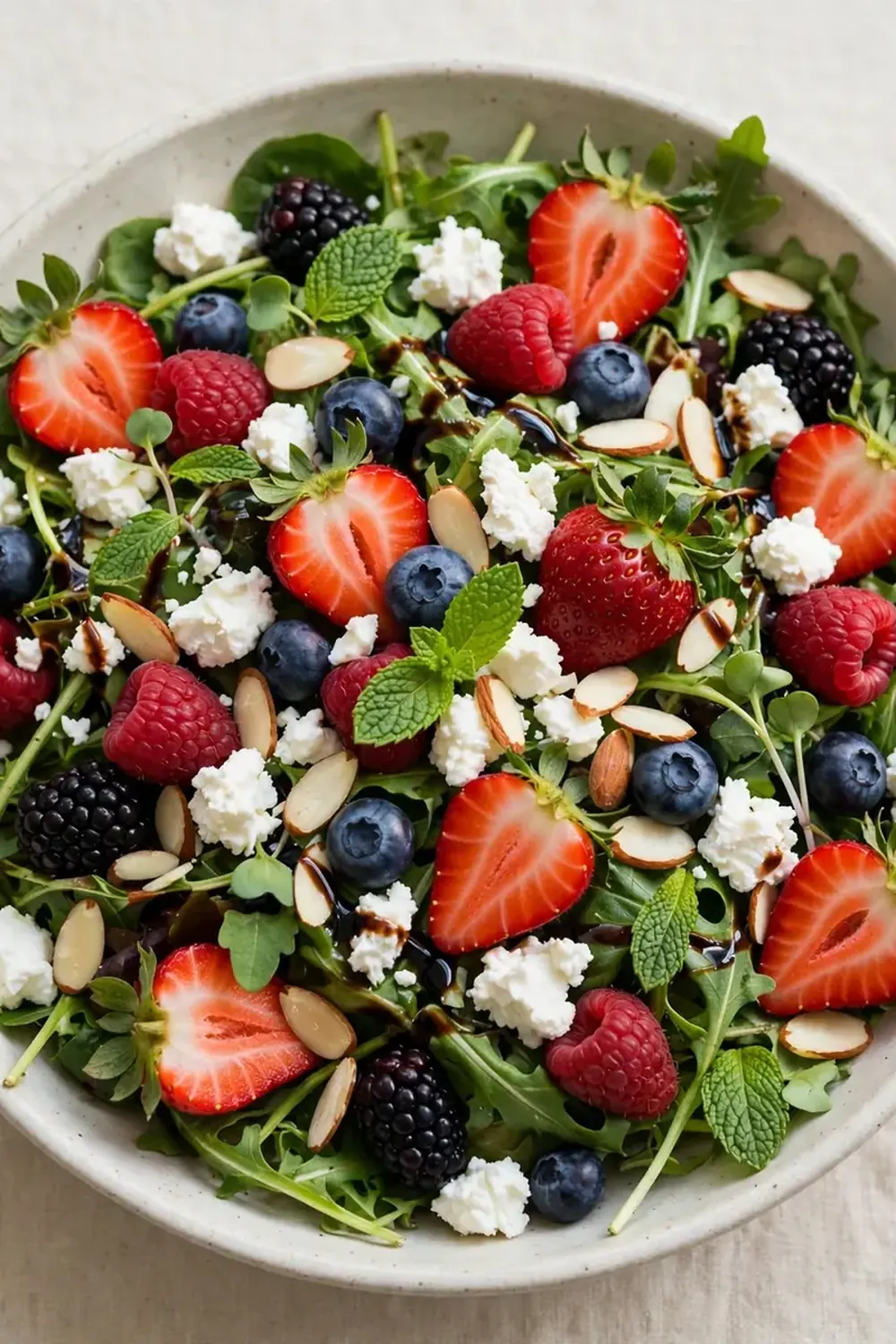 Summer Berry and Goat Cheese Salad
