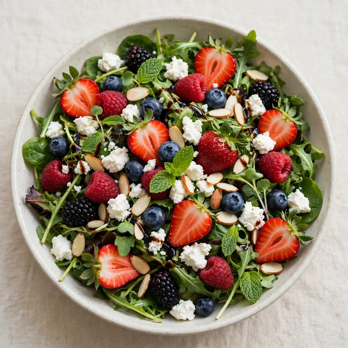 10-Minute Summer Berry and Goat Cheese Salad