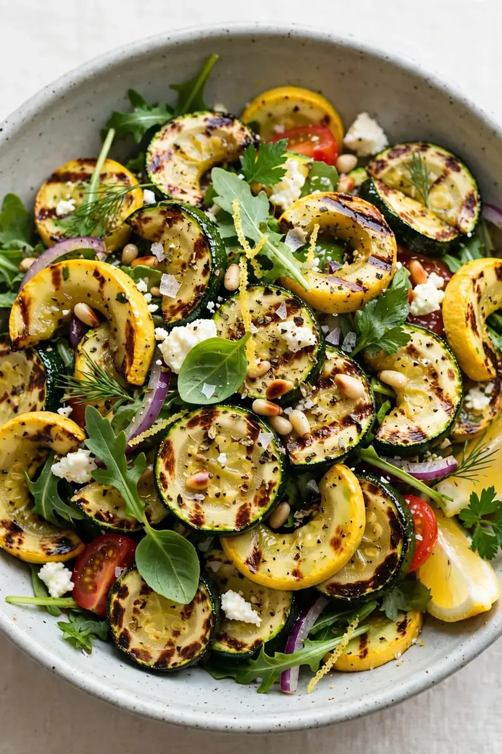 Grilled Zucchini and Yellow Squash Salad