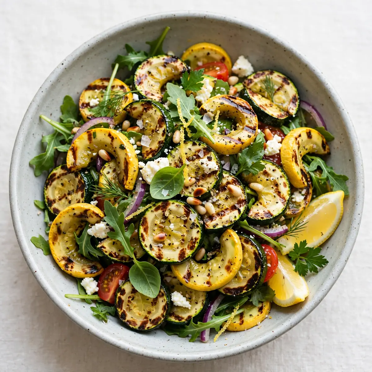 15-Minute Grilled Zucchini and Yellow Squash Salad