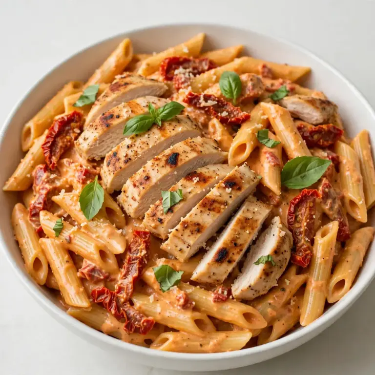 30-Min Creamy Sun-Dried Tomato Chicken Penne