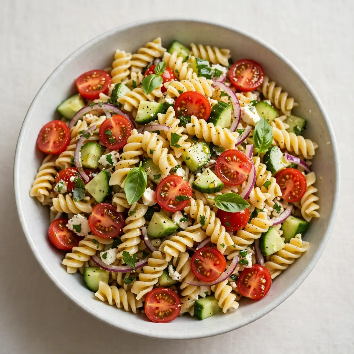 Cold Pasta Salad Cherry Tomatoes