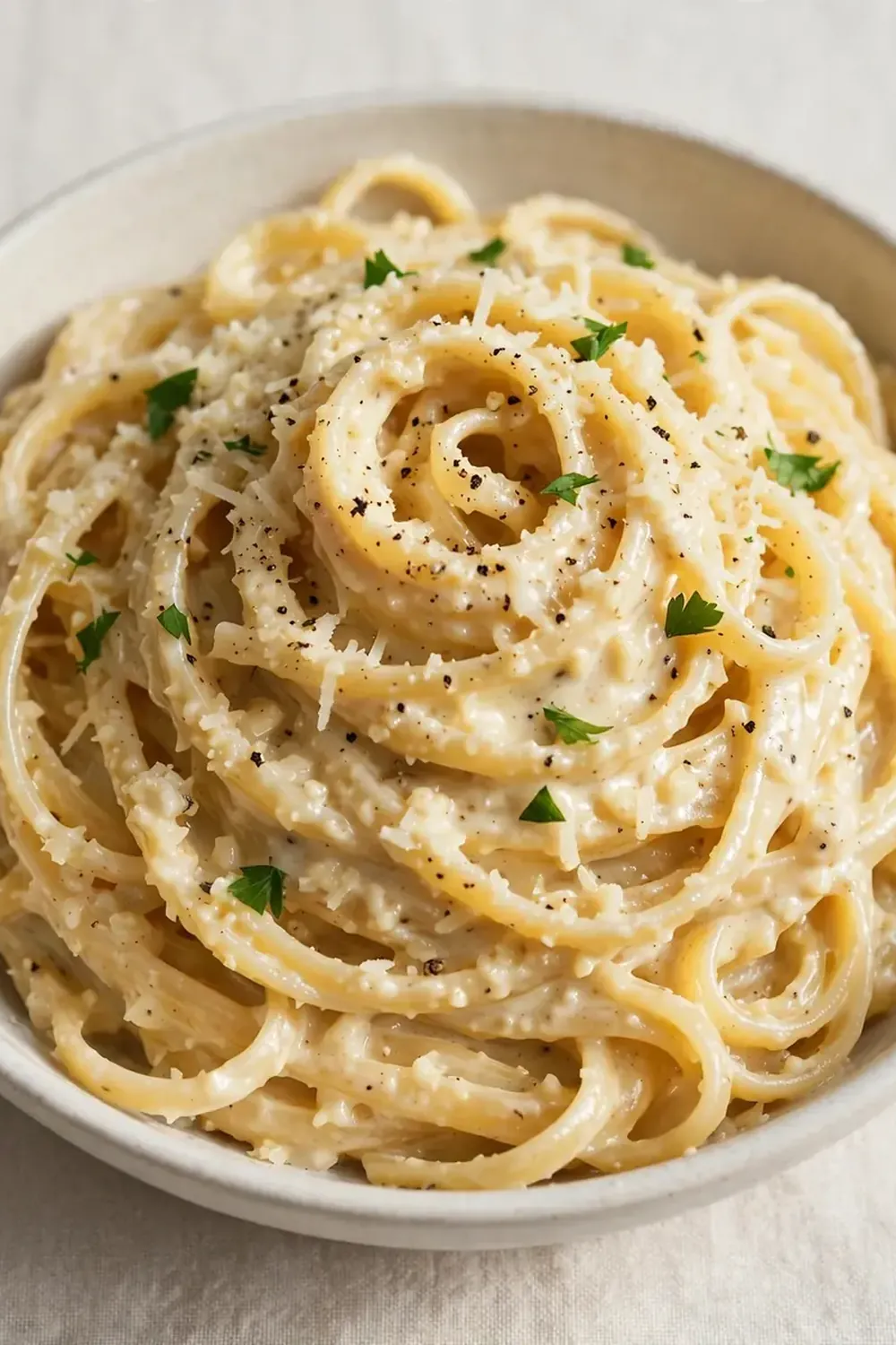 Creamy Garlic Parmesan Linguine