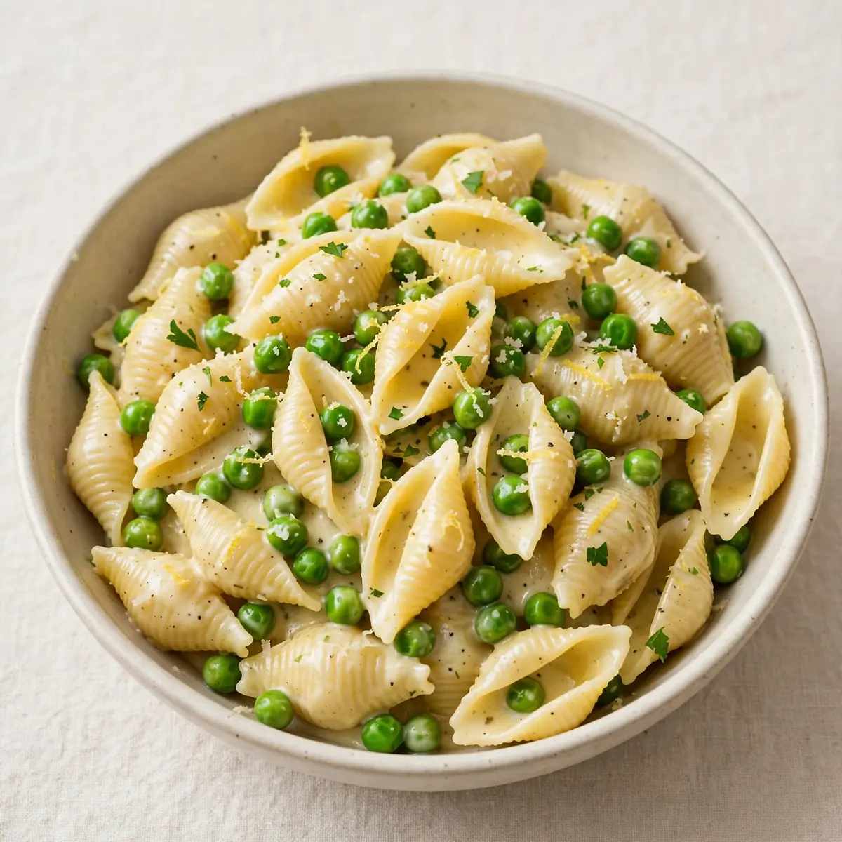 Creamy Lemon Butter Shells with Peas: 20-Minute Dinner