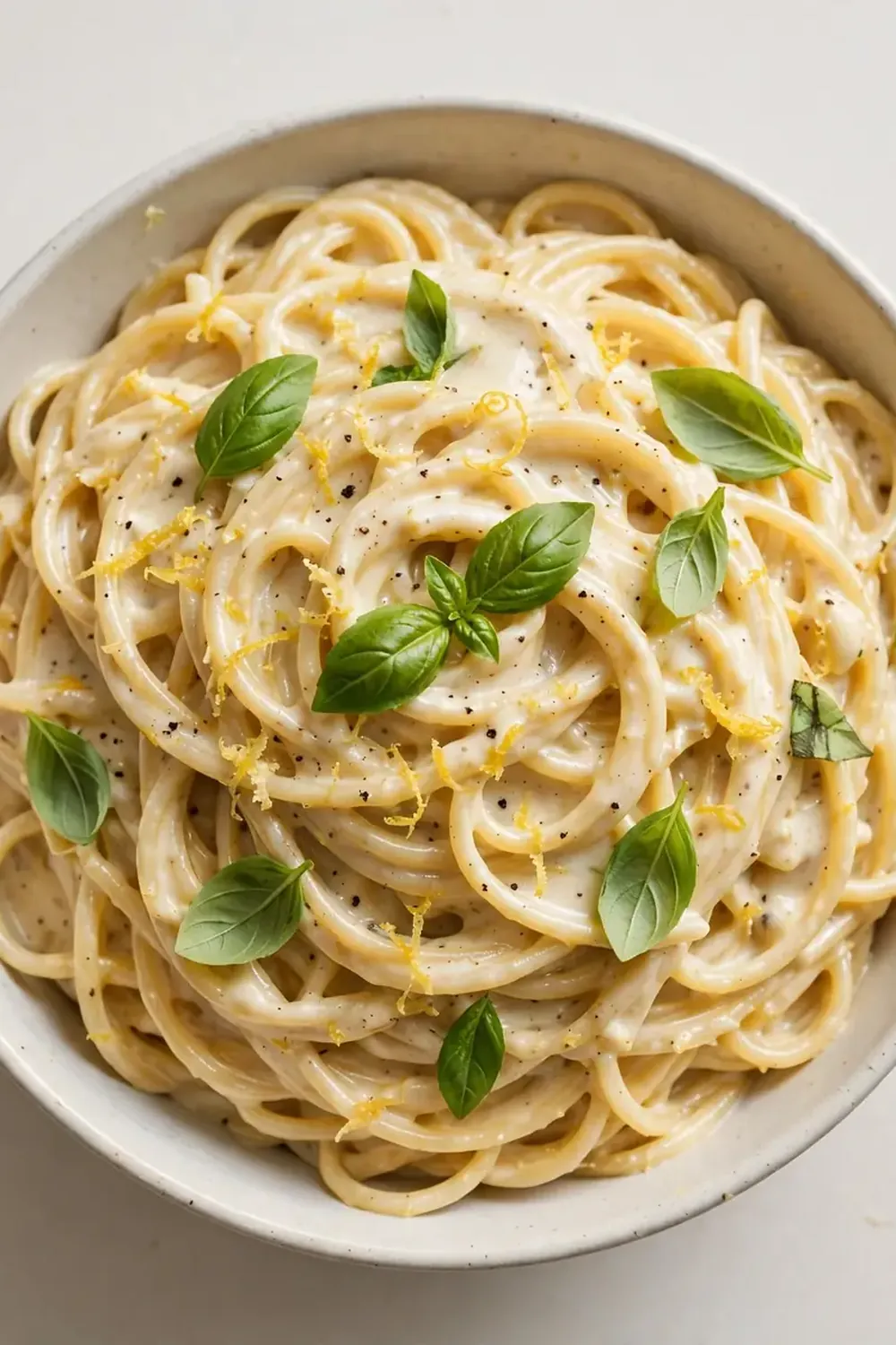 creamy lemon pasta fresh basil