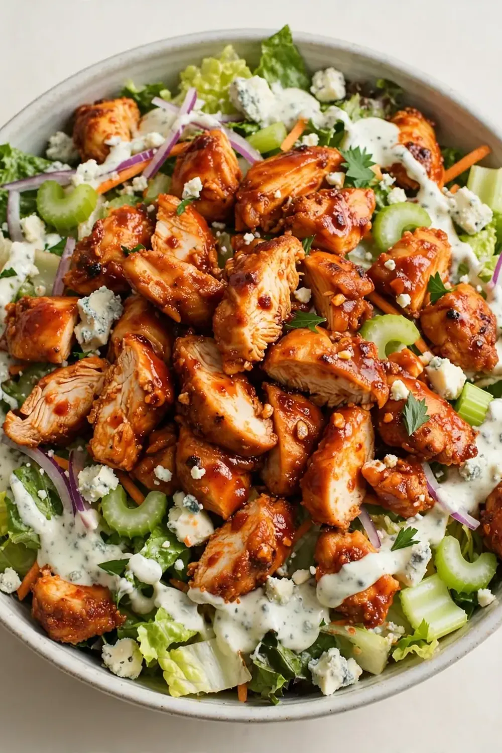 Buffalo Chicken Salad with Blue Cheese Dressing