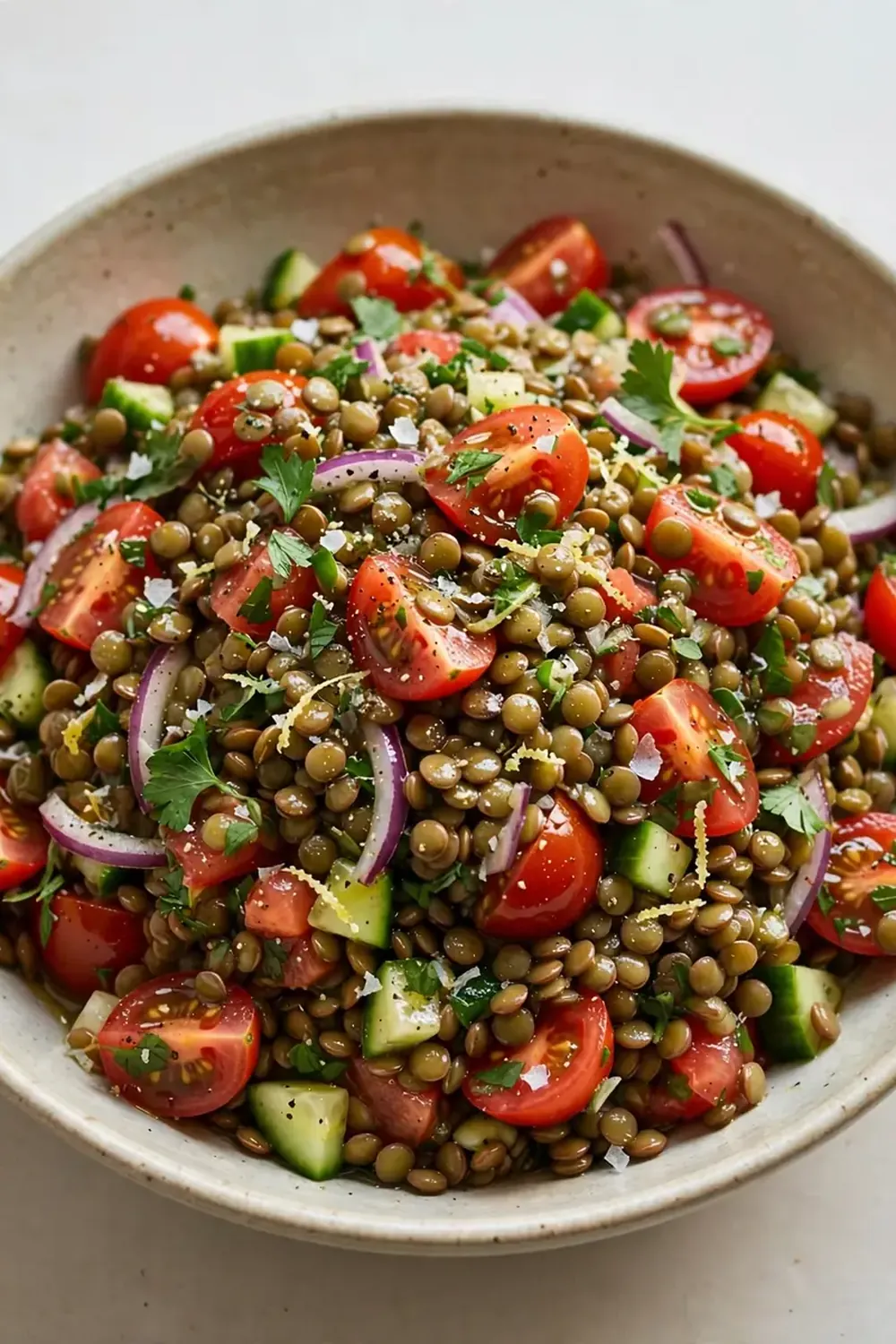 Cold Lentil and Tomato Salad