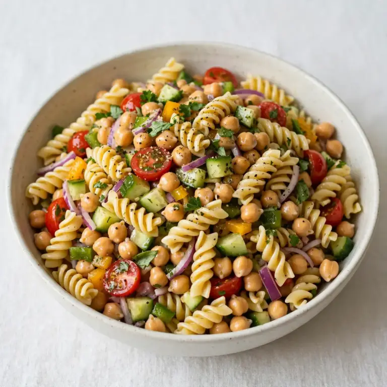 No-Bake Pasta Salad Chickpeas