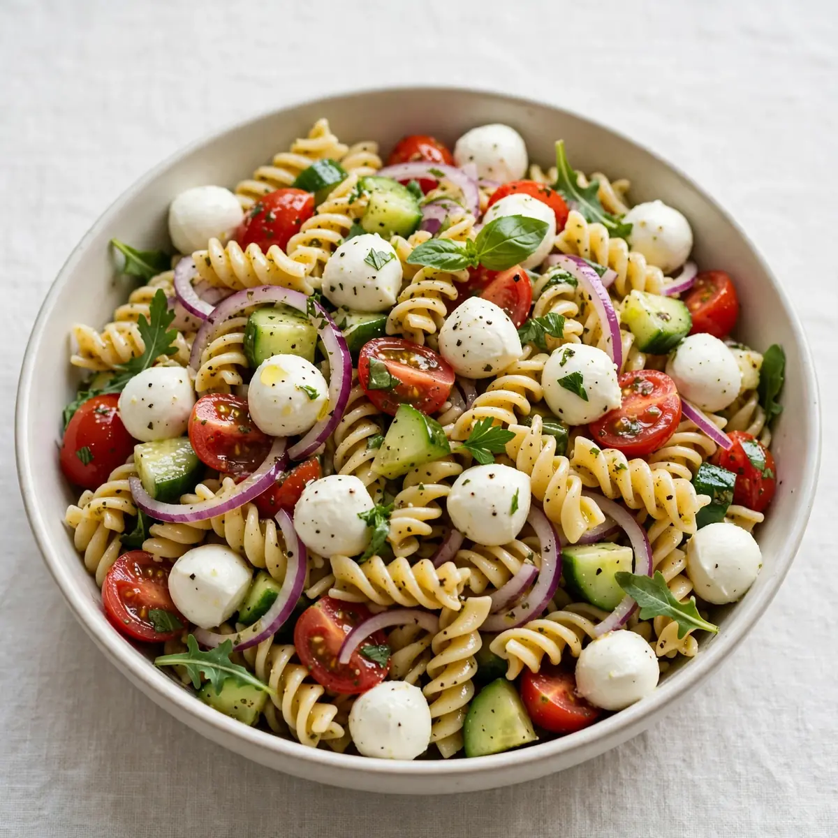 Pasta Salad Fresh Mozzarella Pearls