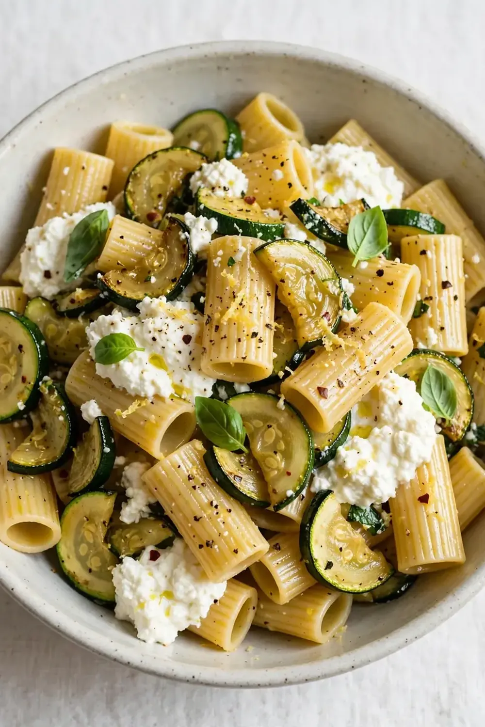 pasta with zucchini and ricotta