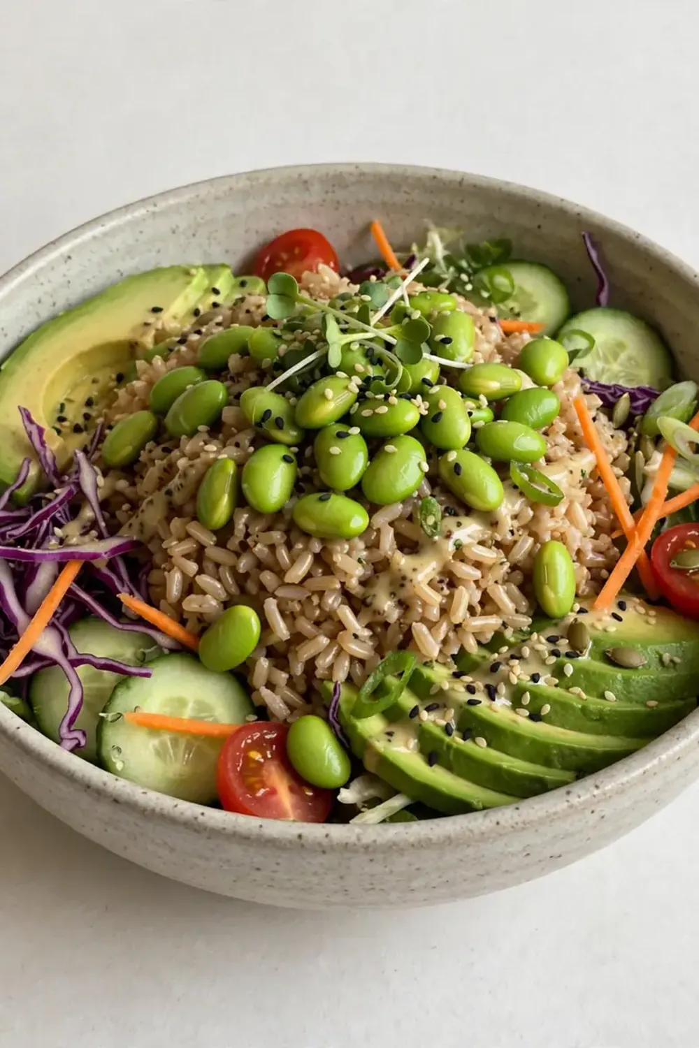 Brown Rice and Edamame Power Bowl