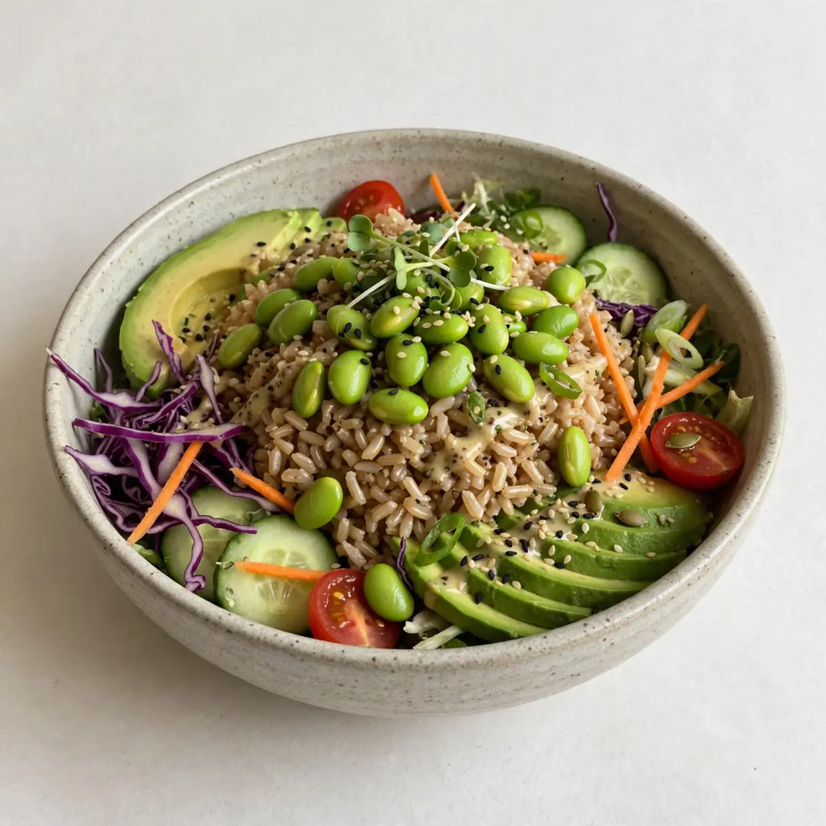 Quick 20-Min Brown Rice and Edamame Power Bowl