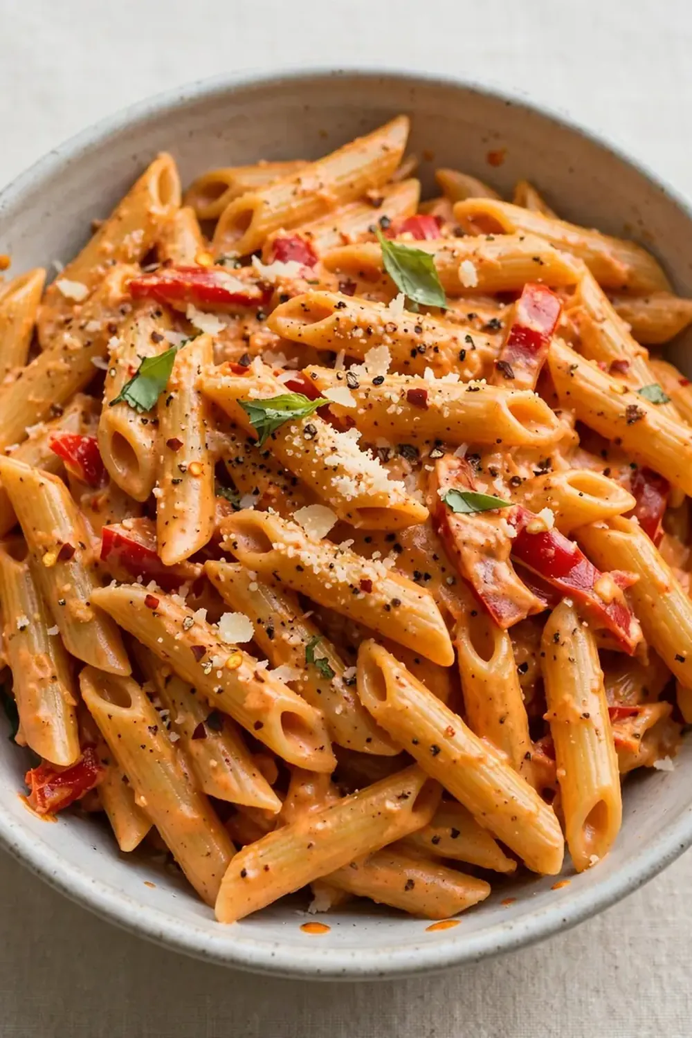 Creamy Roasted Red Pepper Penne