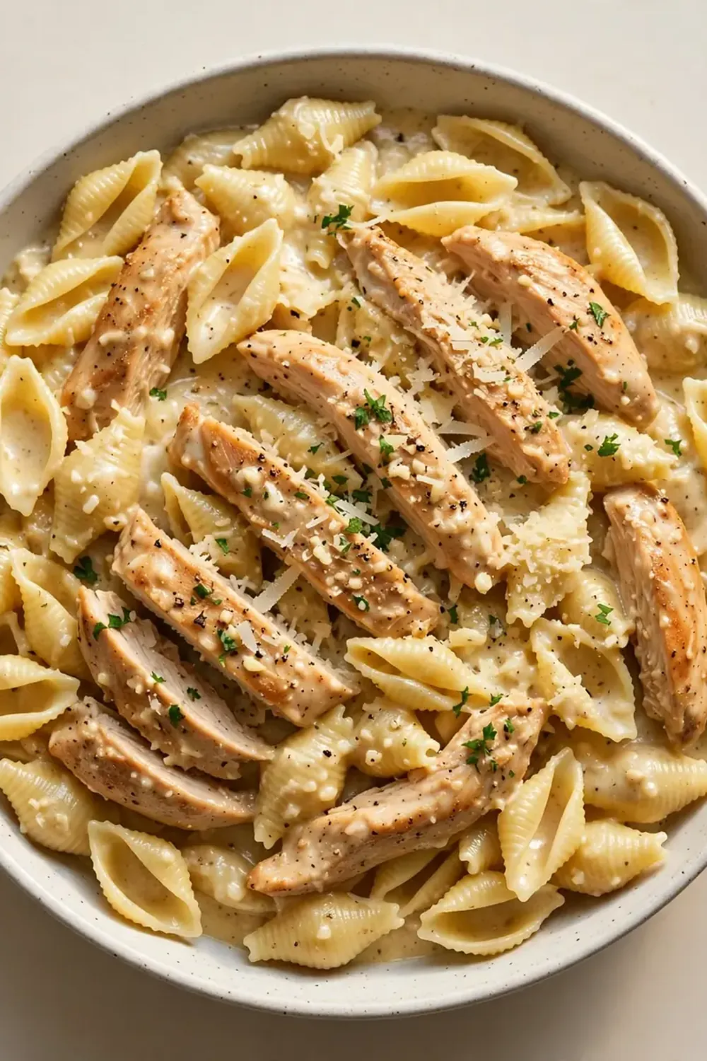 One-Pot Garlic Parmesan Chicken and Shells