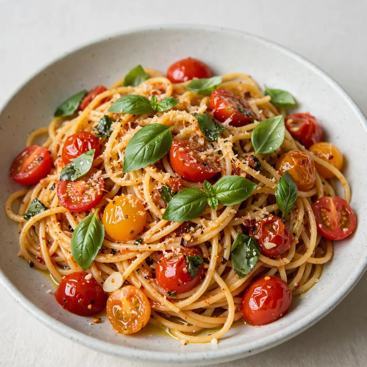 Quick Summer Tomato Basil Pasta