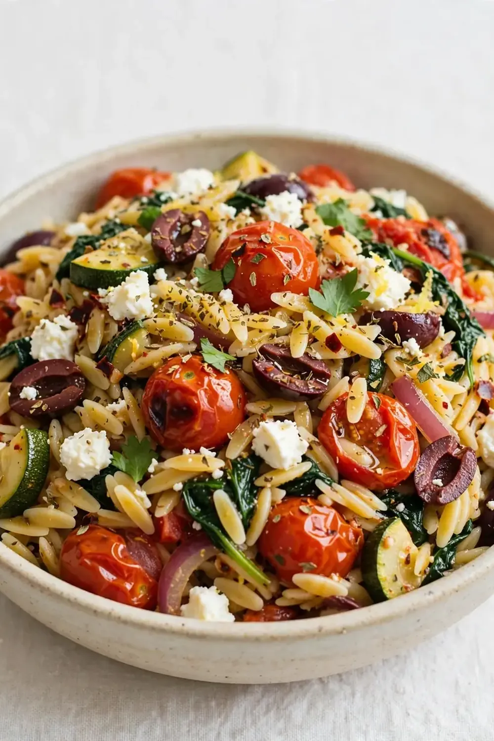 One-Pot Mediterranean Greek Pasta