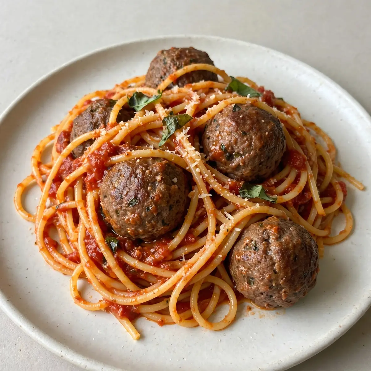 Quick Weeknight Spaghetti with Homemade Beef Meatballs