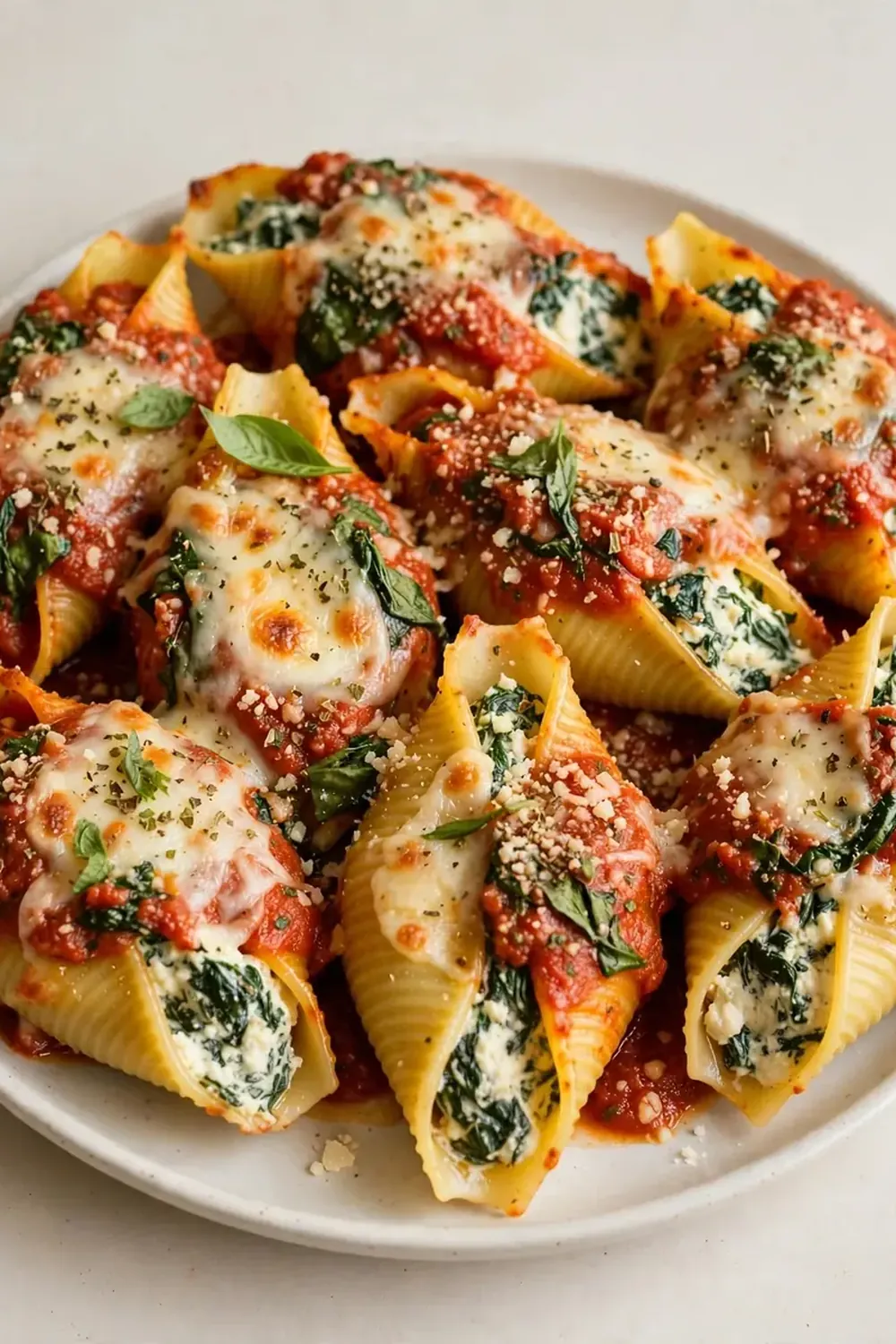 Spinach and Ricotta Stuffed Jumbo Shells
