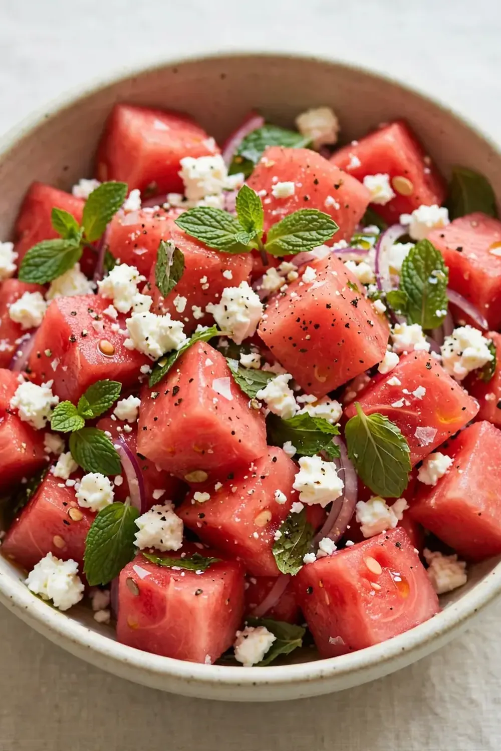 Watermelon, Feta, and Mint Salad