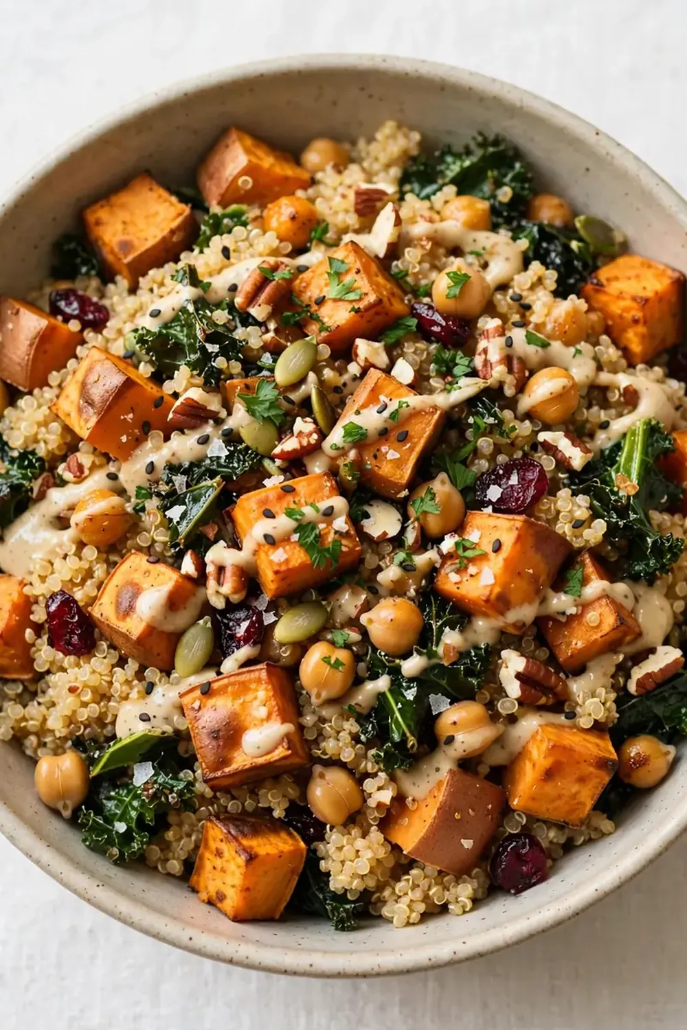 Warm Quinoa and Sweet Potato Harvest Bowl